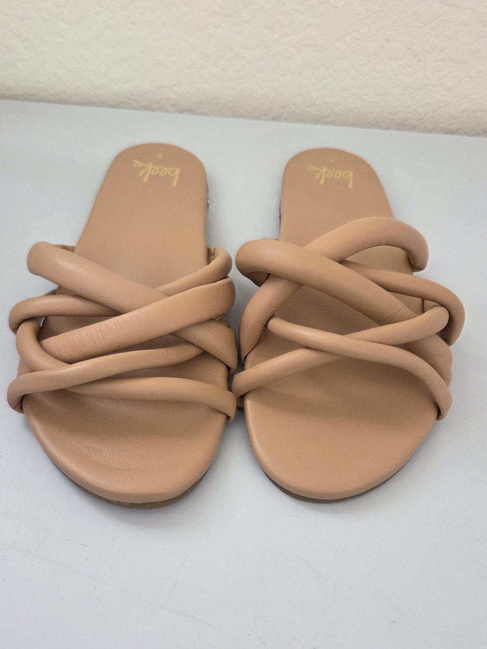 Beek Knotted Leather Slide Sandals